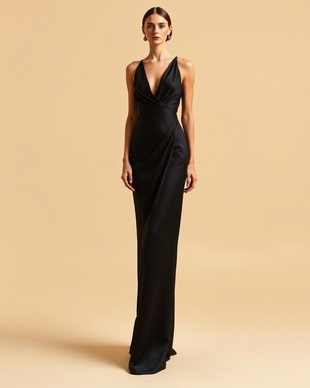 Vestido Noir Longo
